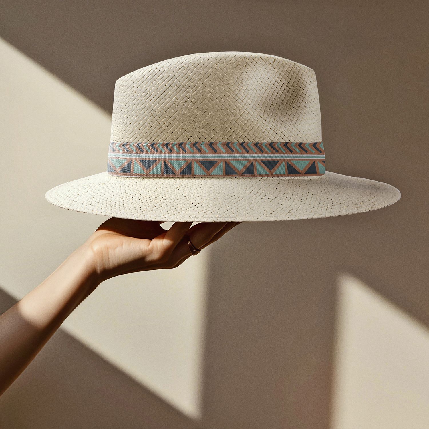 Ref.55086T57 SOMBRERO SANTORINI CON CINTA SUBLIMACION