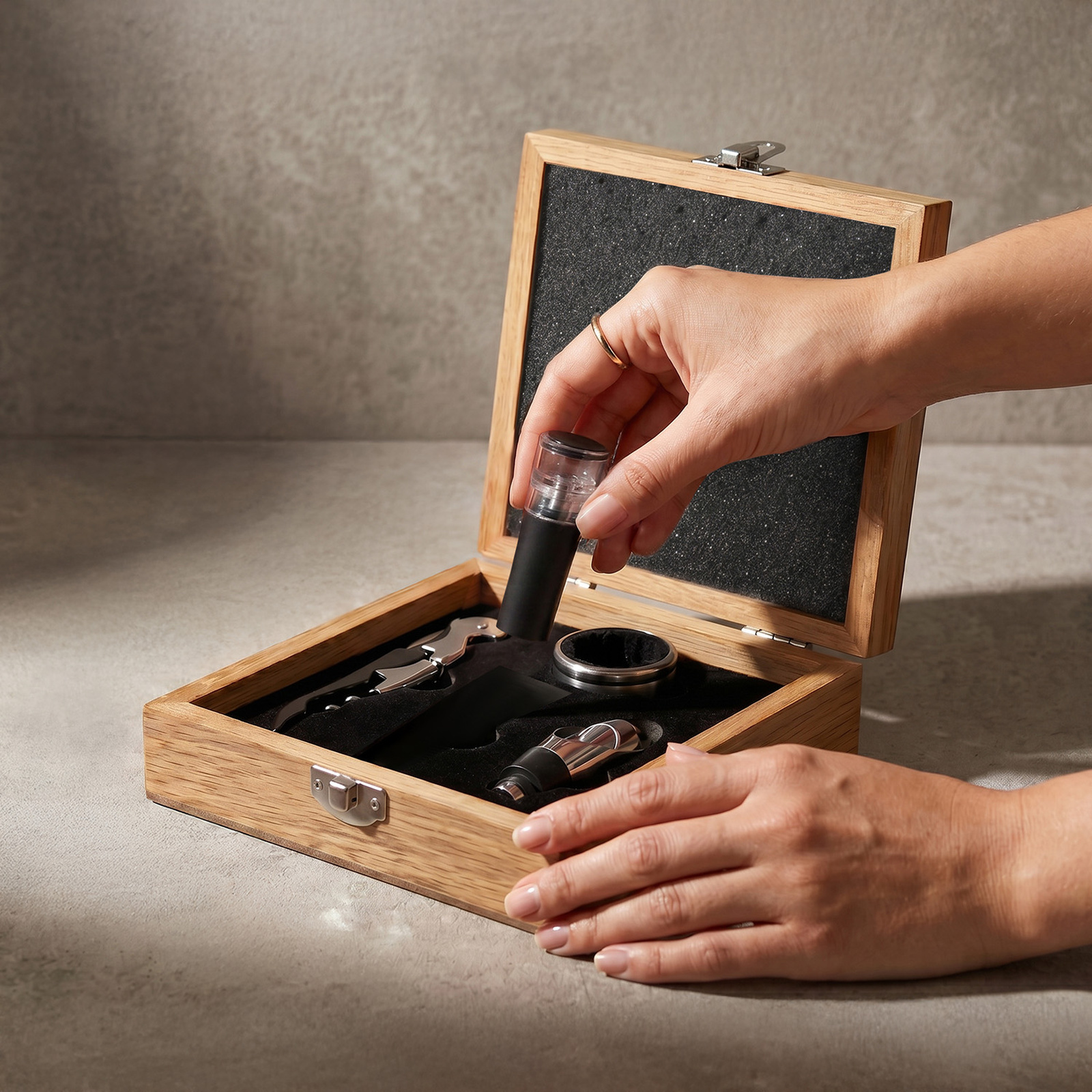 SET VINO RISERVA Ref.56549MADERA